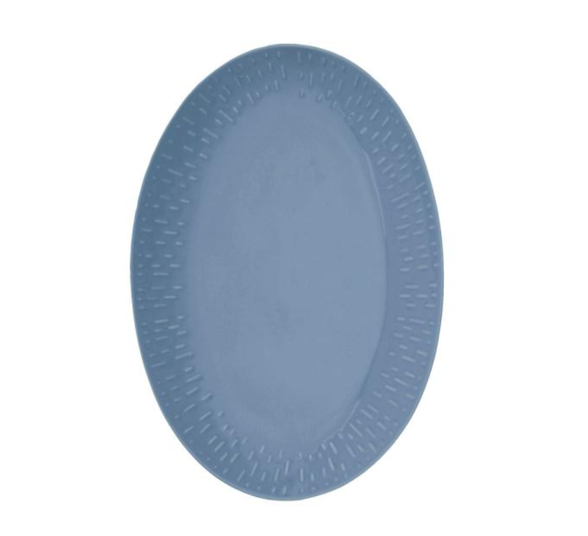 Confetti oval dish 36cm blueberry