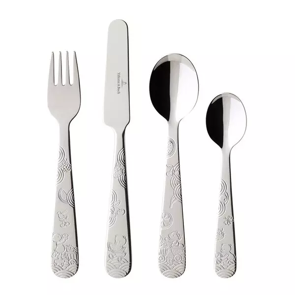 Villeroy & Boch Hungry as a bear barnebestikk i stål 4 deler