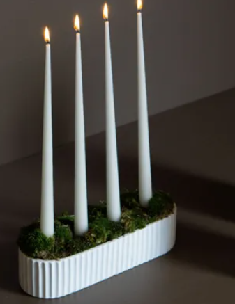 dbkd Stripe Candle holder-shiny white