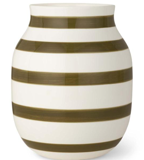 Omaggio vase 20 cm olive green