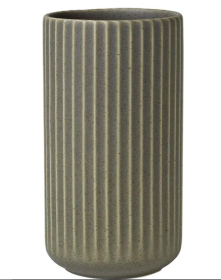 Lyngby vase 20,5 cm olive green