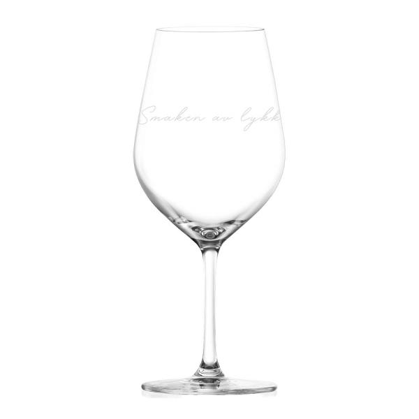 Lykketegning Smaken av lykke - Rødvinsglass - 62 cl