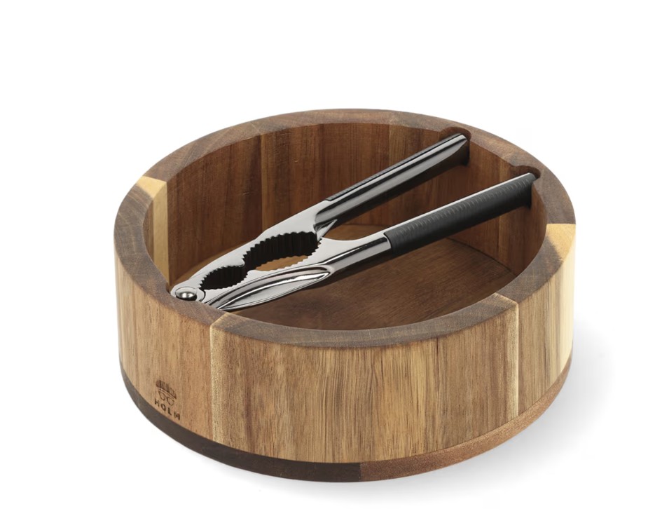 Holm Nøtteknekkersett Rund Akasietre