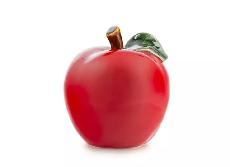 Porselenseple 12cm rød