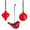 Fugleklang hengepynt rød 3pkn