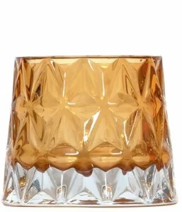 Katalin telysholder oker  D10,5 H9 cm