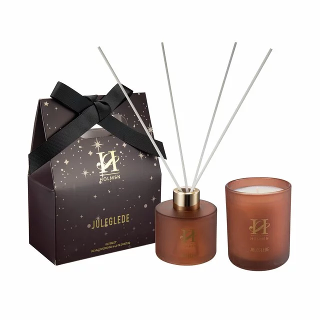 Holmen Lumerie gavesett Juleglede duftpinner og duftlys