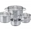 Røsle Grytesett m/lokk PureElements 7 deler Stål