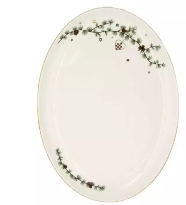 Julehjerte ovalfat 35,5cm