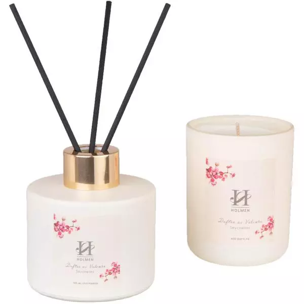 Holmen Sienna gavesett,duftelys&duftepinner