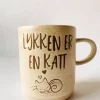 Trend Design Krus "Lykken er en katt"