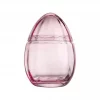 Glassegg m/lokk, klar rosa 15cm