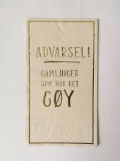 Trend design serviett advarsel gamlinger som har det gøy bambus
