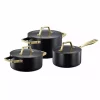 Modern House Ono - Grytesett s/3 svart, gull