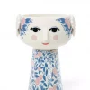 Bjørn Wiinblad Eva Vase Blå/Rosa H18,5