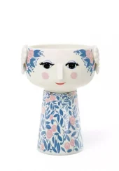 Bjørn Wiinblad Eva Vase Blå/Rosa H18,5