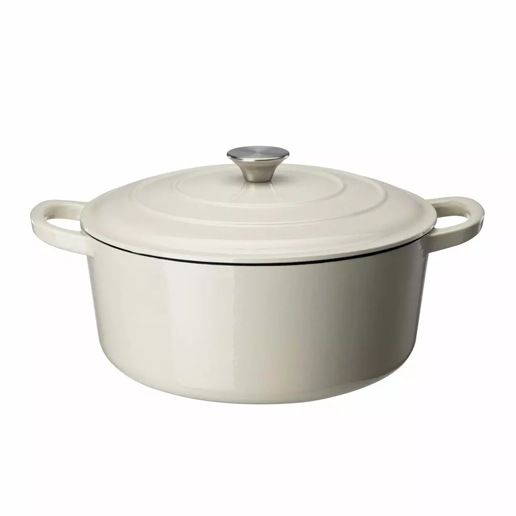 Sabor Basic Støpejernsgryte krem - 6,5 l