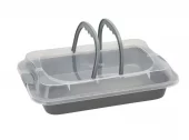 Funktion Langpanne med lokk 37,1 x 25,3 x 8,2 cm Grå