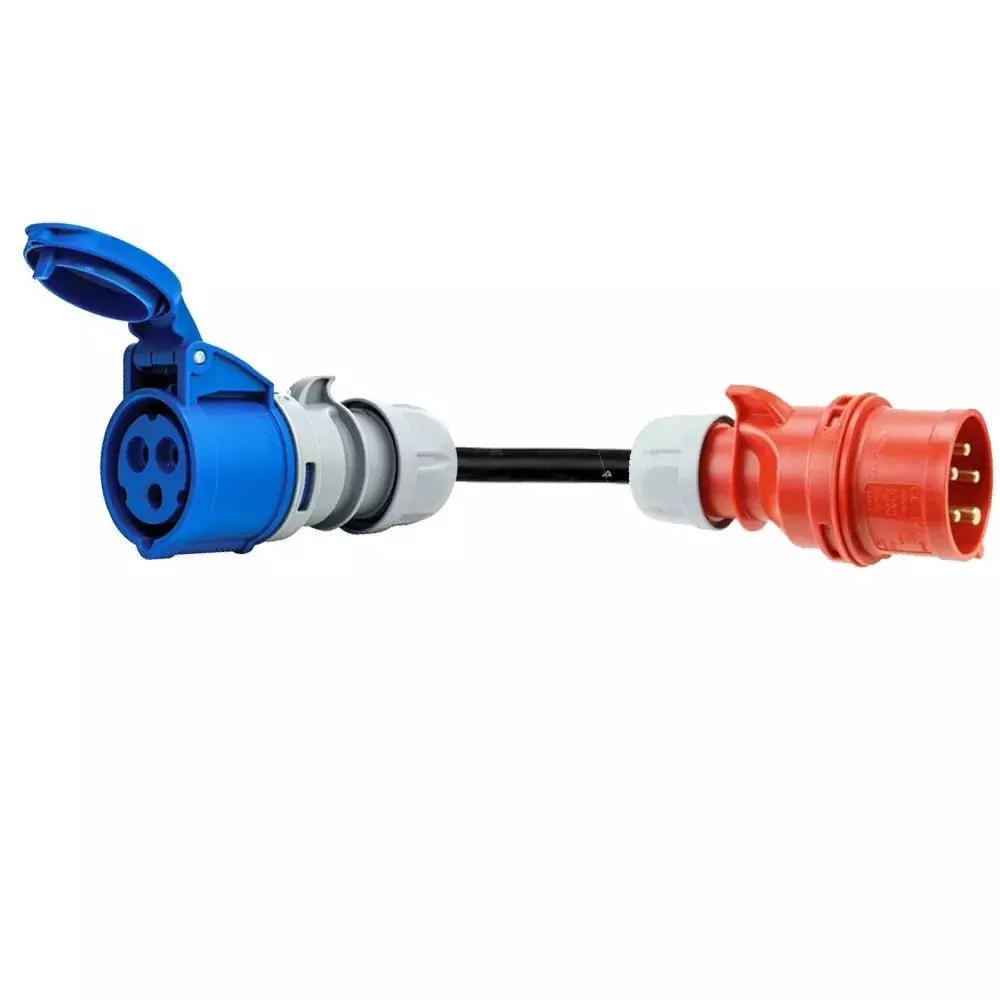 CEE blå 16A (216-6) til CEE rød 16A (416-6)