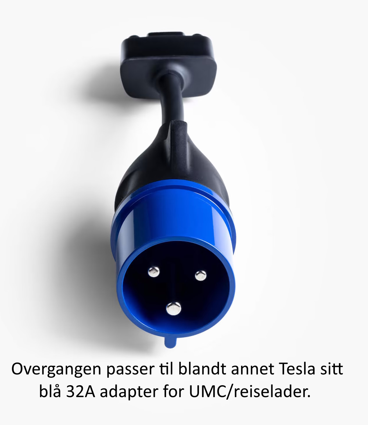 Blått 32A adapter til Tesla sin UMC