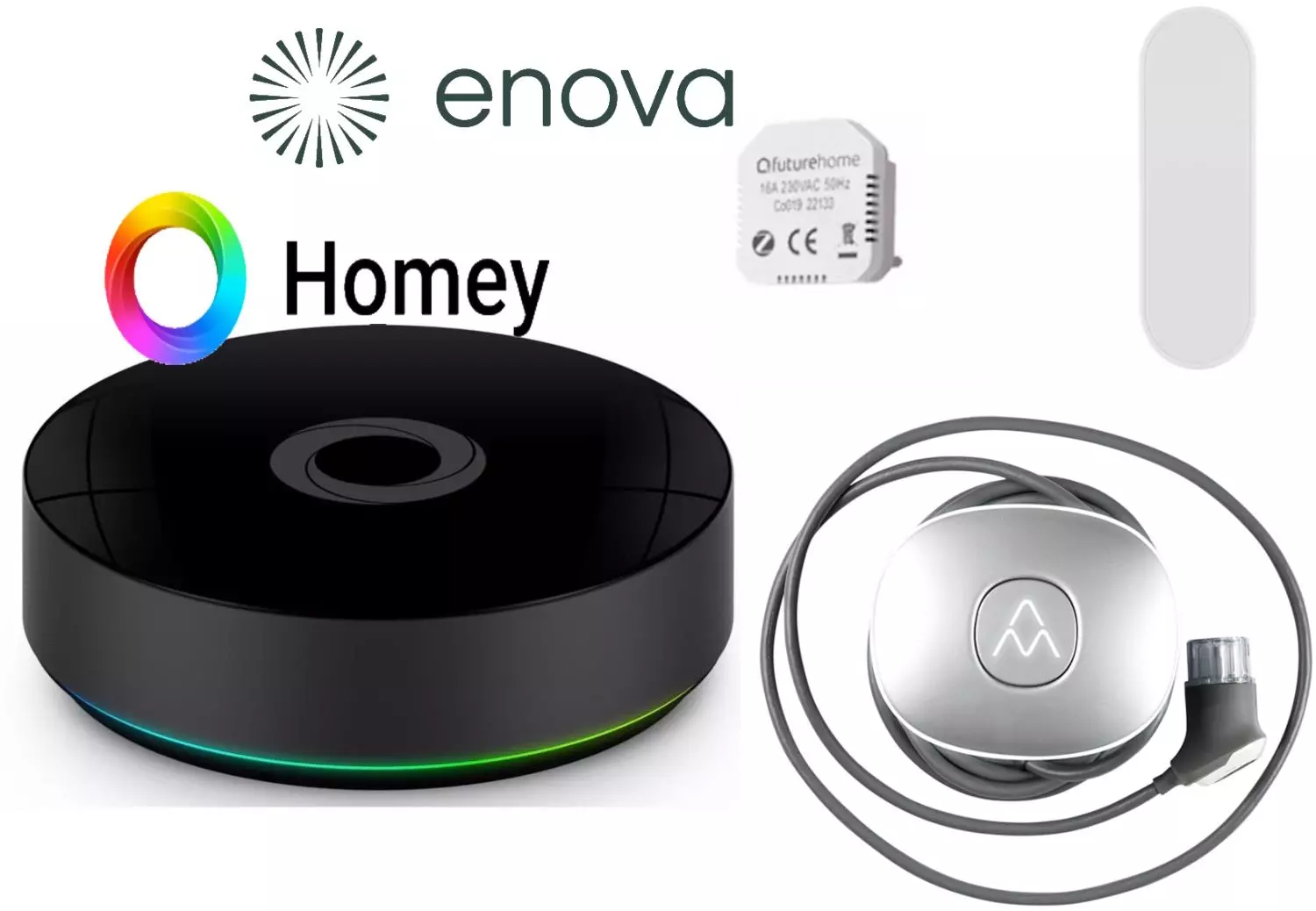 Premium smarthuspakke med Homey Pro, Charge Amps Halo og rele for VVB.