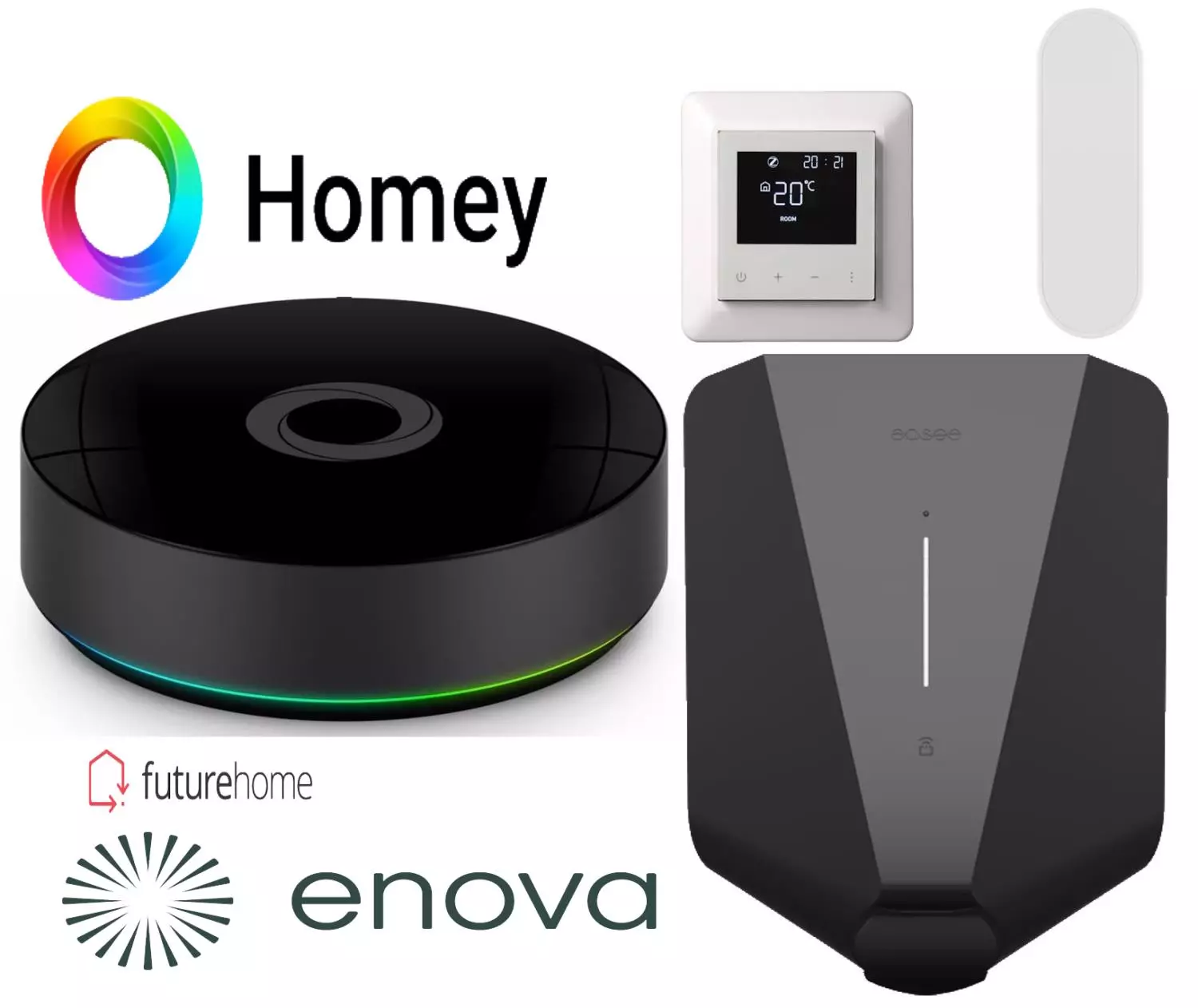 Støtteberettiget pakke med Homey Pro, Easee Charge Lite og termostat med installasjon