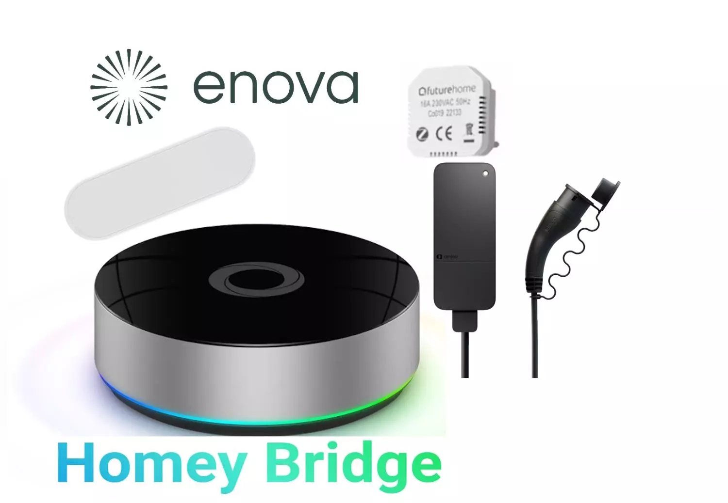 Enovapakke med Homey Bridge, Amina S, Relé for VVB og HAN leser. Få 25% støtte.