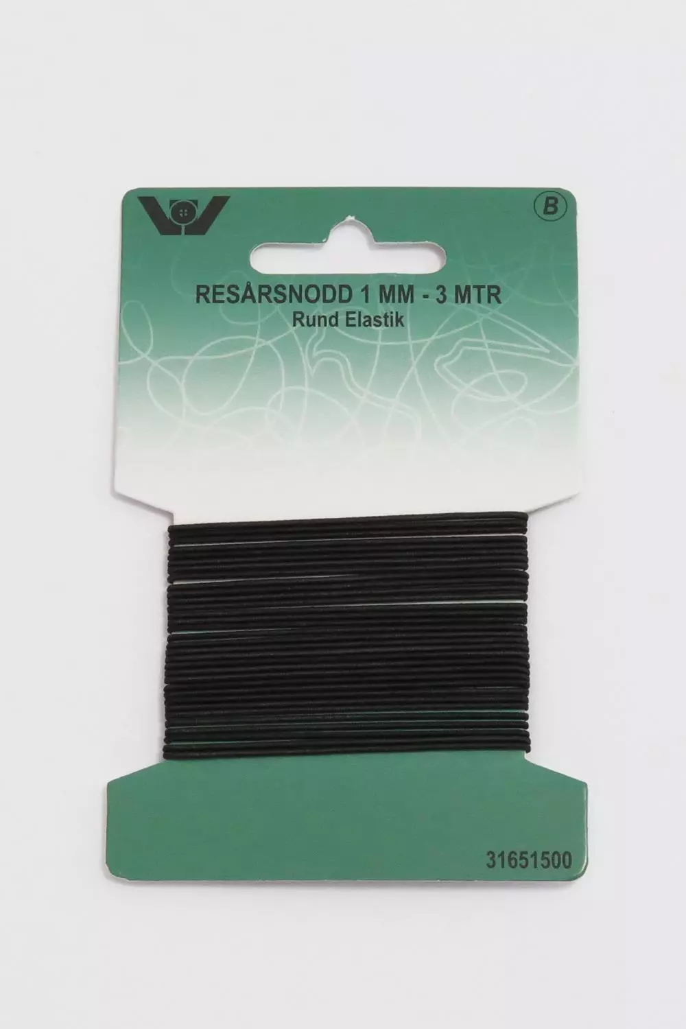 Elastikk rund 1mm
