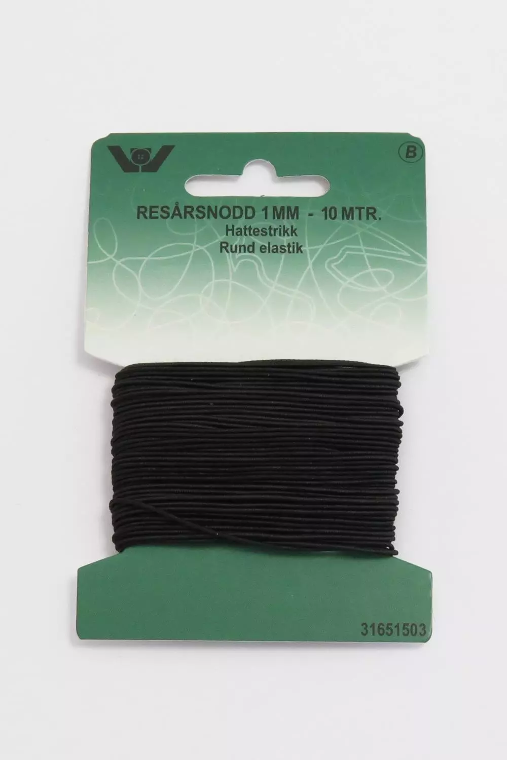 Elastikk rund 1mm