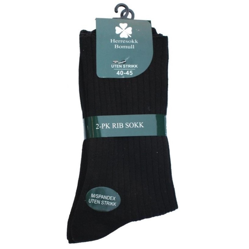 Kløver Ribbestrikkede Sokker 2pk