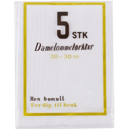 Lommetørkle Dame 5 pk.