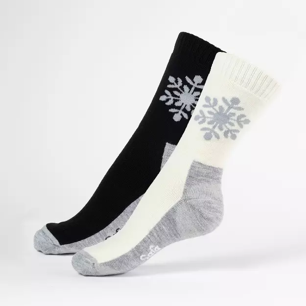 Safa 2pk Sokker med ullfrotté snøfnugg