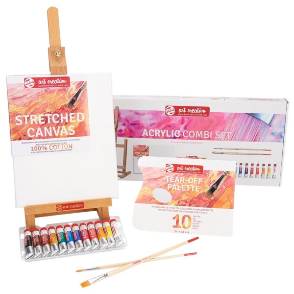 Art Creation Acrylic Combi Set Gavesett m/Staffeli & lerret