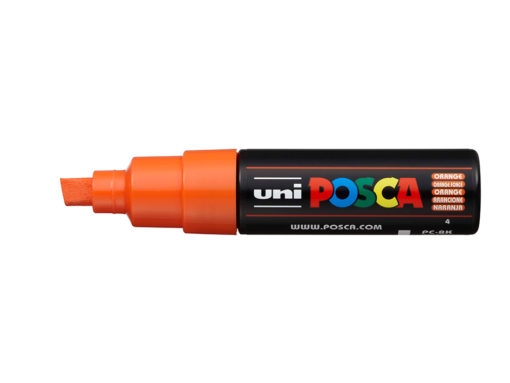 Uni POSCA PC-8K - Chisel 8mm - 4 Orange