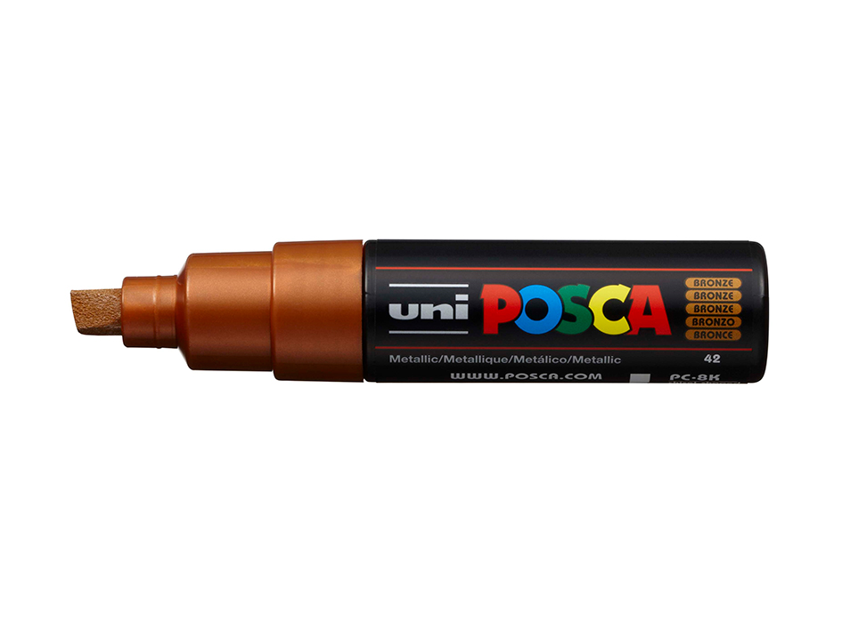 Uni POSCA PC-8K - Chisel 8mm - 42 Bronze