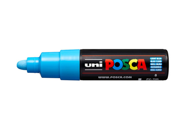 Uni POSCA PC-7M - Bullet 4,5-5,5mm - 8 light blue