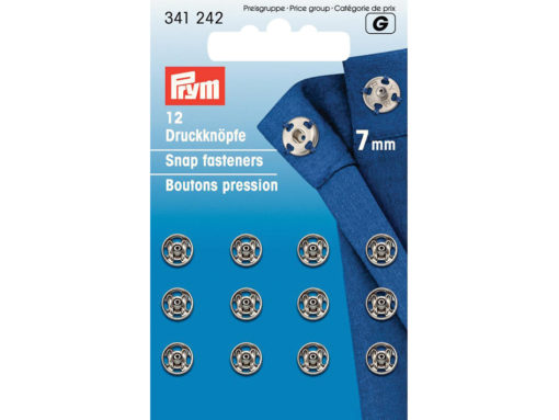 Prym Patentknapper 7mm 12stk – Sølv