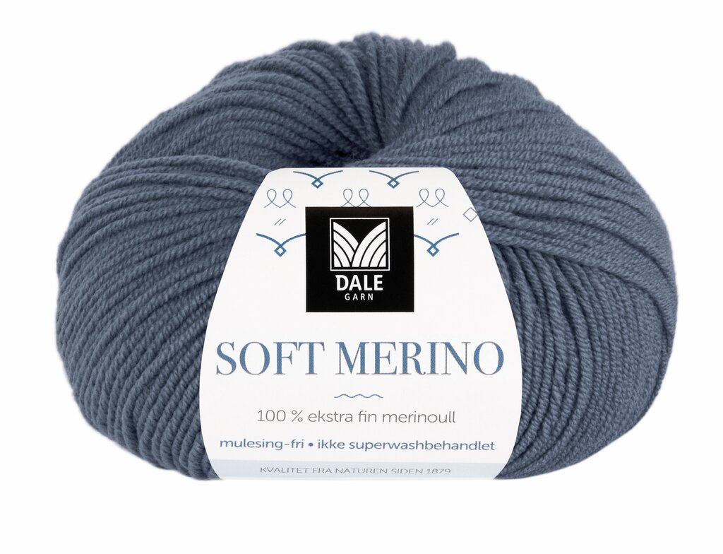 Soft Merino - Mørk gråblå 3014