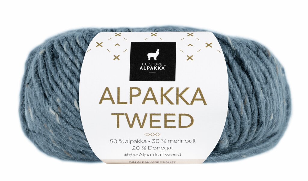 Alpakka Tweed - Blå