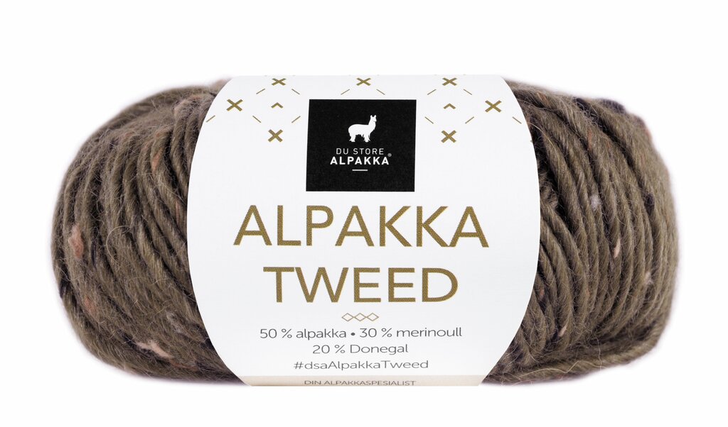 Alpakka Tweed - Brun