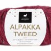 Alpakka Tweed - Dyp rød