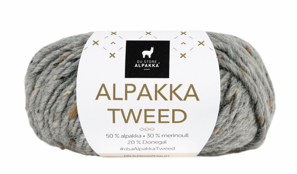 Alpakka Tweed - Grå