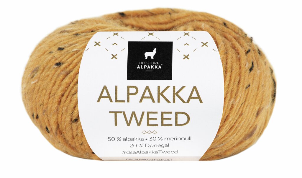 Alpakka Tweed - Gul