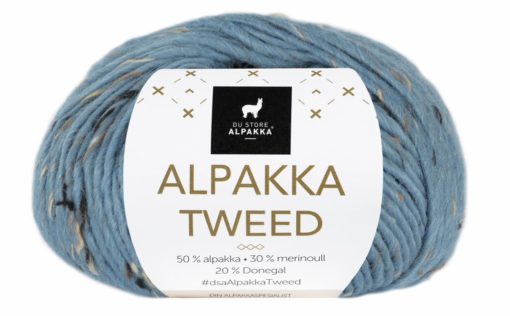 Alpakka Tweed - Lys denim