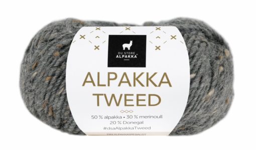 Alpakka Tweed - Mørk grå