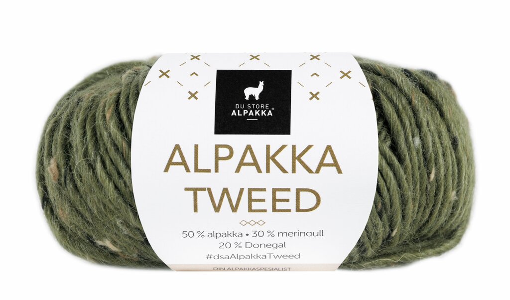 Alpakka Tweed - Oliven