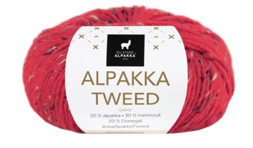 Alpakka Tweed - Rød