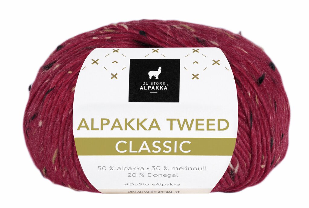 Alpakka Tweed Classic - Dyp rød