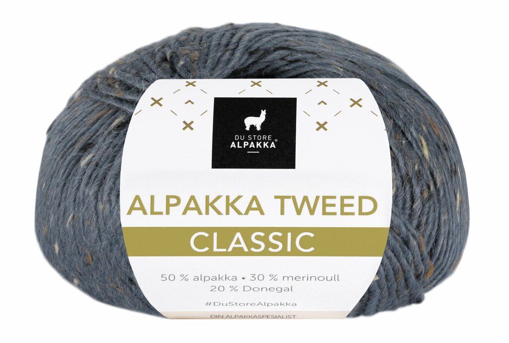 Alpakka Tweed Classic - Mørk gråblå