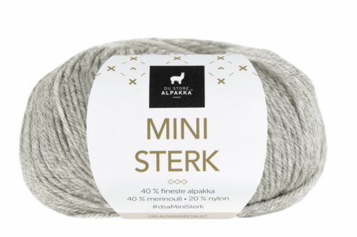 Mini Sterk - Lys grå melert